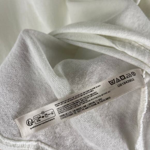 Free People Beach White Oversized T-Shirt Dress Cover Up Cotton Women's Small - Picture 7 of 11